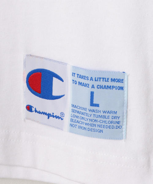 Champion（チャンピオン）の「Champion ( チャンピオン ) ロゴロングスリーブカットソー（Tシャツ/カットソー・レディース・ホワイト/ネイビー・SMALL）」の8枚目の写真