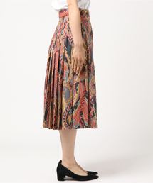 マーガレットハウエル　ペイズリー柄　プリント ナロープリーツ スカート MARGARET HOWELL マーガレットハウエル プリーツスカート フレア