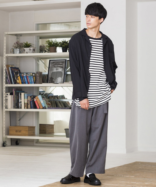 WEGO(ウィゴー)の「WEGO/【2点セット】ベルト付きストレッチワイドスラックス(スラックス・メンズ・ブラック/ベージュ/ワイン/ダークグレー・SMALL/MEDIUM/LARGE)」の22枚目の写真