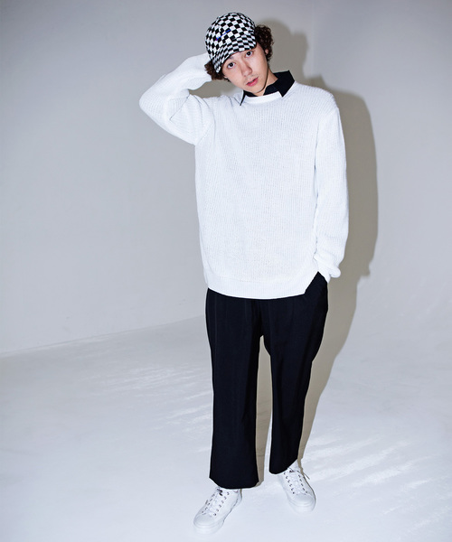 WEGO(ウィゴー)の「WEGO/【2点セット】ベルト付きストレッチワイドスラックス(スラックス・メンズ・ブラック/ベージュ/ワイン/ダークグレー・SMALL/MEDIUM/LARGE)」の12枚目の写真