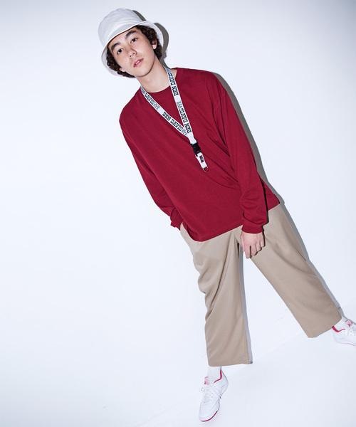 WEGO(ウィゴー)の「WEGO/【2点セット】ベルト付きストレッチワイドスラックス(スラックス・メンズ・ブラック/ベージュ/ワイン/ダークグレー・SMALL/MEDIUM/LARGE)」の13枚目の写真