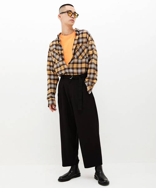 WEGO(ウィゴー)の「WEGO/【2点セット】ベルト付きストレッチワイドスラックス(スラックス・メンズ・ブラック/ベージュ/ワイン/ダークグレー・SMALL/MEDIUM/LARGE)」の14枚目の写真