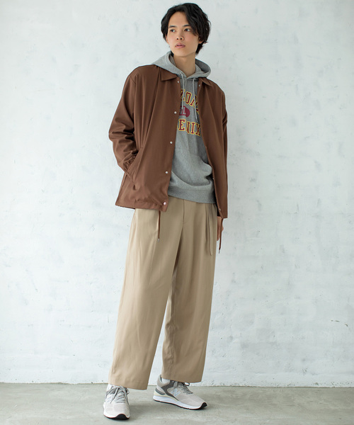 WEGO(ウィゴー)の「WEGO/【2点セット】ベルト付きストレッチワイドスラックス(スラックス・メンズ・ブラック/ベージュ/ワイン/ダークグレー・SMALL/MEDIUM/LARGE)」の5枚目の写真