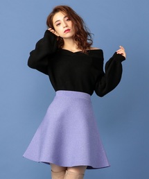 MIIA | ラメミニフレアニットスカート(スカート)