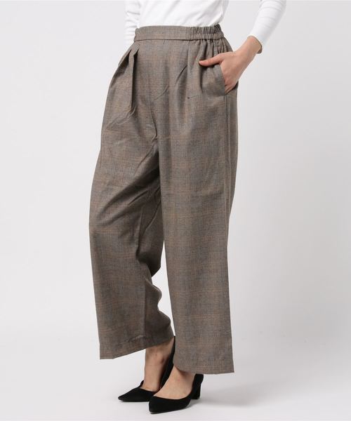 AMERICAN HOLIC（アメリカンホリック）の「・起毛タックワイドパンツ（その他パンツ・レディース・チャコールグレー/ブラック/ベージュ/キャメル/その他8/チェック/ブラック系その他3/ベージュ系その他4・M/L）」の7枚目の写真