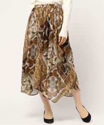 YECCA VECCA | Ｐ．スカーフ柄イレヘムスカ－ト(スカート)