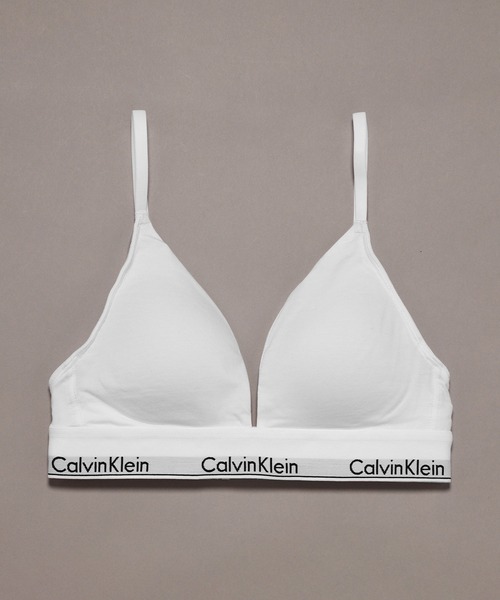 Calvin Klein Underwear（カルバンクラインアンダーウェア）の「Icon Cotton  ライトリーライントライアングル ブラ（ブラジャー・レディース・ホワイト/ブラック/グレー/ピンク/ブルー/ヘザーグレー/ブラック系・S/M/XS/L/XL）」の16枚目の写真