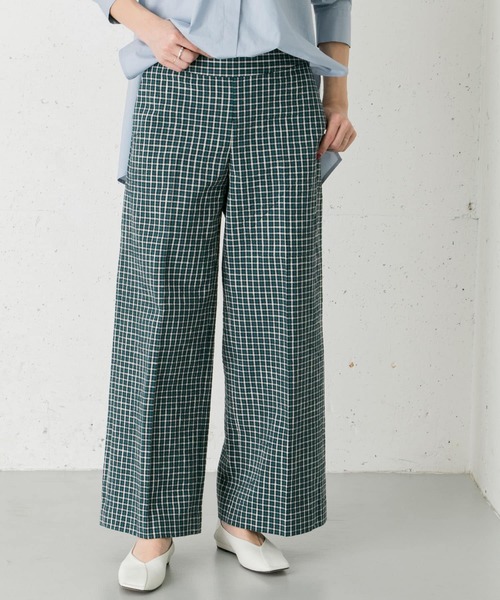 URBAN RESEARCH ROSSO WOMEN（アーバンリサーチ　ロッソ）の「チェックセンプレパンツ（その他パンツ・レディース・ベージュ系その他/ブルー系その他・38/36）」の2枚目の写真