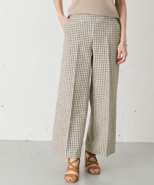 URBAN RESEARCH ROSSO WOMEN（アーバンリサーチ　ロッソ）の「チェックセンプレパンツ（その他パンツ・レディース・ベージュ系その他/ブルー系その他・38/36）」の22枚目の写真