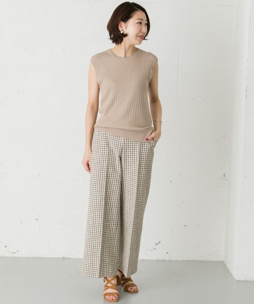 URBAN RESEARCH ROSSO WOMEN（アーバンリサーチ　ロッソ）の「チェックセンプレパンツ（その他パンツ・レディース・ベージュ系その他/ブルー系その他・38/36）」の20枚目の写真