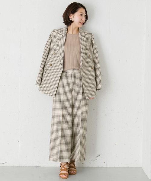 URBAN RESEARCH ROSSO WOMEN（アーバンリサーチ　ロッソ）の「チェックセンプレパンツ（その他パンツ・レディース・ベージュ系その他/ブルー系その他・38/36）」の19枚目の写真