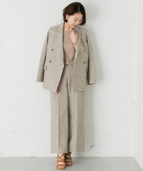 URBAN RESEARCH ROSSO WOMEN（アーバンリサーチ　ロッソ）の「チェックセンプレパンツ（その他パンツ・レディース・ベージュ系その他/ブルー系その他・38/36）」の18枚目の写真