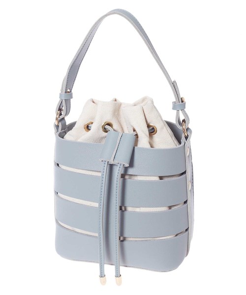 fifth（フィフス）の「巾着付きバケツバッグ（ショルダーバッグ・レディース・ホワイト/ベージュ/ブルー・FREE）」の7枚目の写真