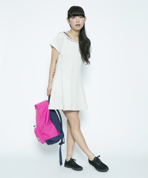 MILKFED.(ミルクフェド)の「BACK PACK "BONJOUR" (バックパック/リュック/無地)(バックパック/リュック・レディース・ブラック/ネイビー/ピンク・ONESIZE)」の6枚目の写真