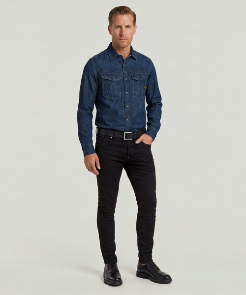 G-STAR(ジースター)の「REVEND SKINNY JEANS/ストレッチスキニージーンズ(デニムパンツ・メンズ・ブラック・27/30/28/30/32/32/31/32/33/32/34/32/29/30/30/30/31/30/32/30/33/30/34/30/36/32/38/32/28/32/29/32/30/32/27/32/26/32)」の7枚目の写真