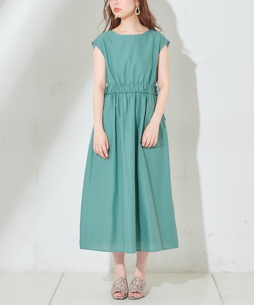 natural couture(ナチュラルクチュール)の「Wドロストリボンギャザーワンピース(ワンピース・レディース・ブラック/ベージュ/オレンジ/グリーン/ブラック系その他/ベージュ系その他・FREE)」の19枚目の写真