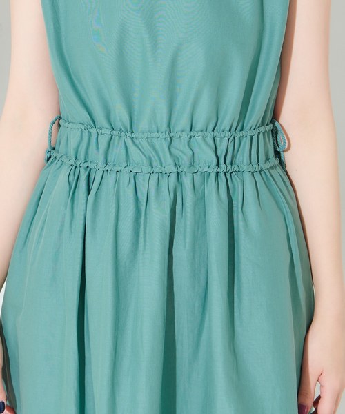 natural couture(ナチュラルクチュール)の「Wドロストリボンギャザーワンピース(ワンピース・レディース・ブラック/ベージュ/オレンジ/グリーン/ブラック系その他/ベージュ系その他・FREE)」の20枚目の写真