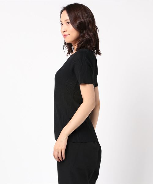 LUGG NAGG(ラグナグ)の「【Jewelobe/ ジュエローブ】 Vネット半袖TOPS(Tシャツ/カットソー・レディース・ブラック/オフホワイト/ピンク/イエロー/ブルー/グリーン・FREE)」の11枚目の写真
