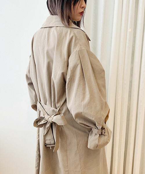 apres jour(アプレジュール)の「キャンディースリーブゆるトレンチ【ZOZOTOWN限定アイテム】19AW★(トレンチコート・レディース・スモークピンク/ライトベージュ/モカ・フリー)」の7枚目の写真