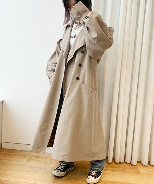 apres jour(アプレジュール)の「キャンディースリーブゆるトレンチ【ZOZOTOWN限定アイテム】19AW★(トレンチコート・レディース・スモークピンク/ライトベージュ/モカ・フリー)」の11枚目の写真