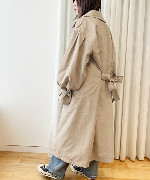 apres jour(アプレジュール)の「キャンディースリーブゆるトレンチ【ZOZOTOWN限定アイテム】19AW★(トレンチコート・レディース・スモークピンク/ライトベージュ/モカ・フリー)」の12枚目の写真