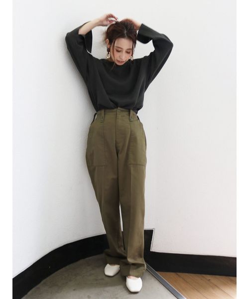 Ungrid（アングリッド）の「2WayハニカムロングスリーブTee（Tシャツ/カットソー・レディース・チャコールグレー/ブラウン/オフホワイト・FREE）」の10枚目の写真