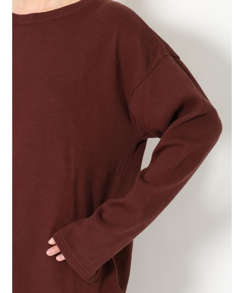 Ungrid（アングリッド）の「2WayハニカムロングスリーブTee（Tシャツ/カットソー・レディース・チャコールグレー/ブラウン/オフホワイト・FREE）」の7枚目の写真