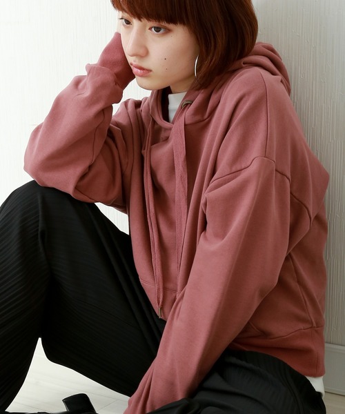 libelle more（リベル モア）の「スウェット　ビンテージカラーパーカートレーナー（パーカー・レディース・ネイビー/モカ/スミクロ/オートミール・FREE）」の2枚目の写真