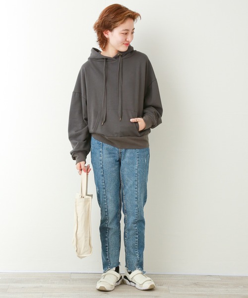 libelle more（リベル モア）の「スウェット　ビンテージカラーパーカートレーナー（パーカー・レディース・ネイビー/モカ/スミクロ/オートミール・FREE）」の21枚目の写真