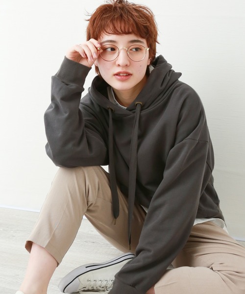 libelle more（リベル モア）の「スウェット　ビンテージカラーパーカートレーナー（パーカー・レディース・ネイビー/モカ/スミクロ/オートミール・FREE）」の20枚目の写真