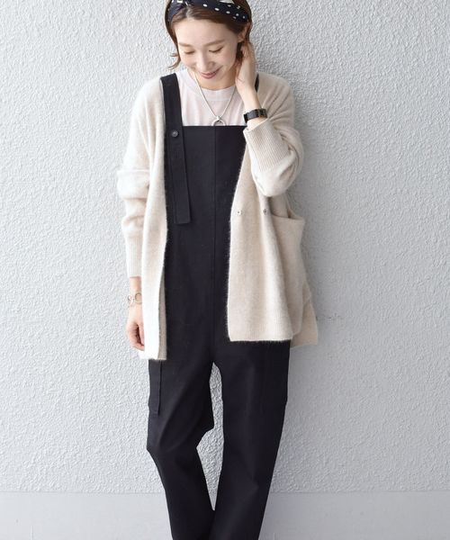 SHIPS（シップス）の「サイドポケットサロペット◇（サロペット/オーバーオール・レディース・ブラック/カーキ/ナチュラル・ONE SIZE）」の21枚目の写真