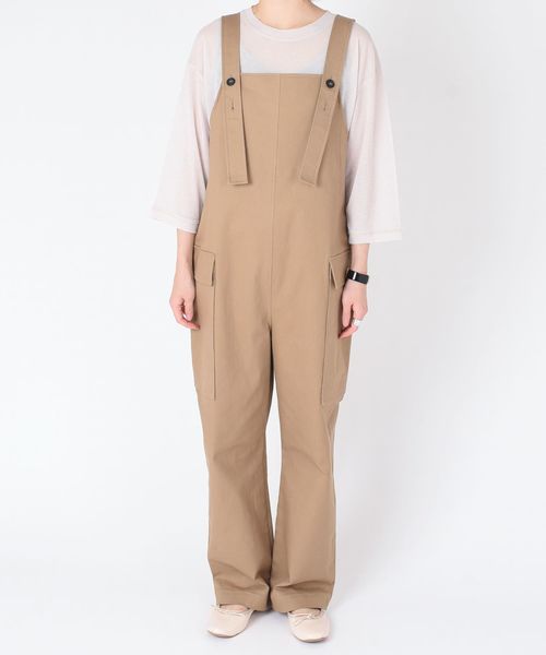 SHIPS（シップス）の「サイドポケットサロペット◇（サロペット/オーバーオール・レディース・ブラック/カーキ/ナチュラル・ONE SIZE）」の10枚目の写真