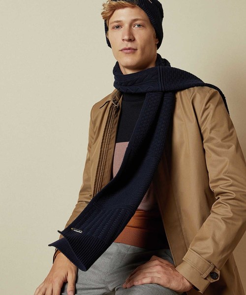 Ted Baker(テッドベーカー)の「VARSCAF カジュアルマフラー(マフラー/ショール)」|ネイビー