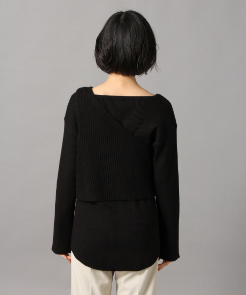 LOWRYS FARM（ローリーズファーム）の「リブアシメ２Ｐプルオーバー　861565（ニット/セーター・レディース・アイボリー/ブラック/ブラウン/グリーン系その他・FREE）」の6枚目の写真