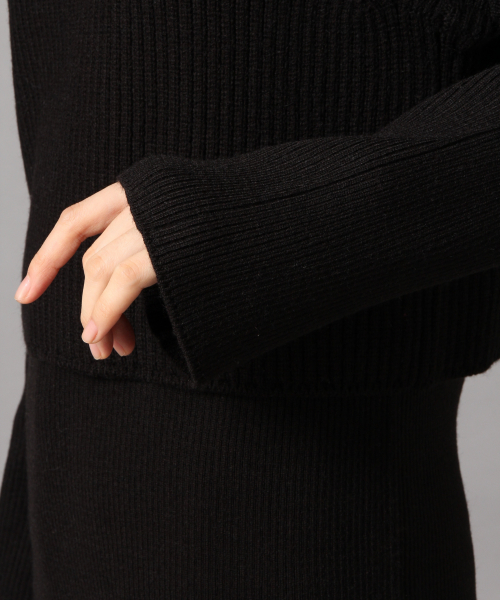 LOWRYS FARM（ローリーズファーム）の「リブアシメ２Ｐプルオーバー　861565（ニット/セーター・レディース・アイボリー/ブラック/ブラウン/グリーン系その他・FREE）」の9枚目の写真