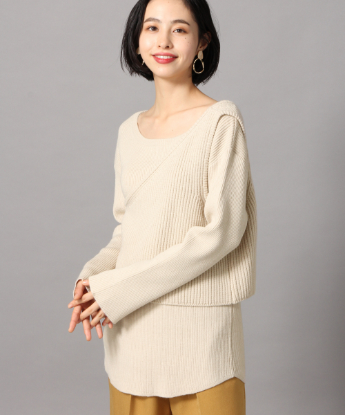 LOWRYS FARM（ローリーズファーム）の「リブアシメ２Ｐプルオーバー　861565（ニット/セーター・レディース・アイボリー/ブラック/ブラウン/グリーン系その他・FREE）」の14枚目の写真