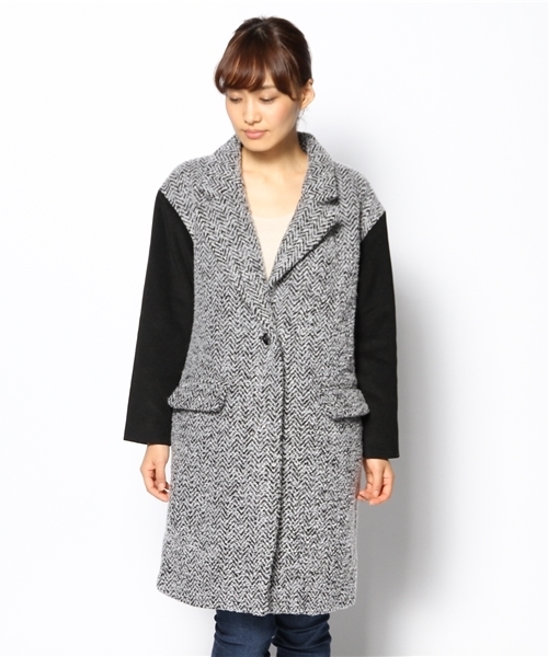 WEGO（ウィゴー）の「WEGO/バイカラーチェスターコート（チェスターコート・レディース・グレー系その他/その他1・FREE）」の5枚目の写真