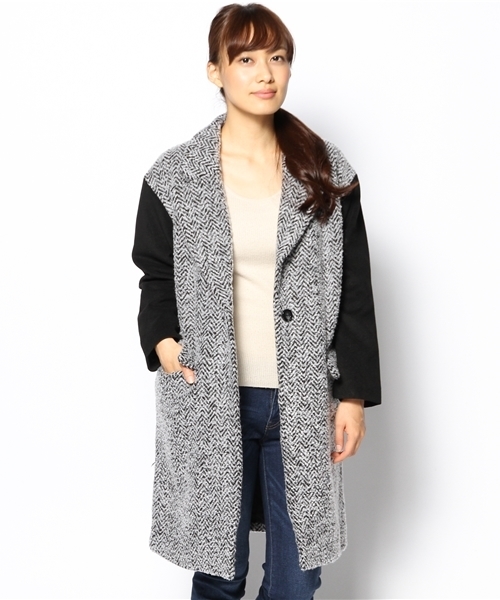 WEGO（ウィゴー）の「WEGO/バイカラーチェスターコート（チェスターコート・レディース・グレー系その他/その他1・FREE）」の9枚目の写真