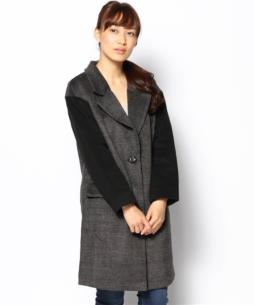 WEGO（ウィゴー）の「WEGO/バイカラーチェスターコート（チェスターコート・レディース・グレー系その他/その他1・FREE）」の3枚目の写真