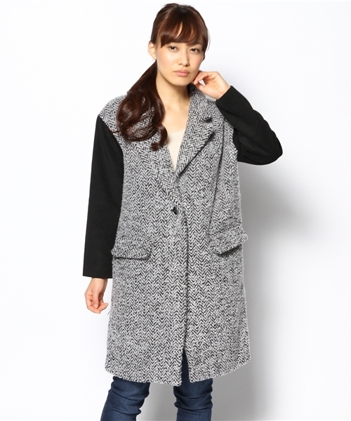 WEGO（ウィゴー）の「WEGO/バイカラーチェスターコート（チェスターコート・レディース・グレー系その他/その他1・FREE）」の4枚目の写真