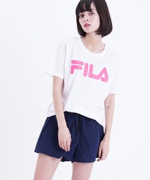 【FILA/フィラ】蛍光 ロゴプリント 半袖Tシャツ