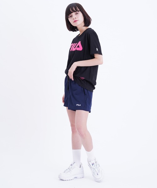 FILA(フィラ)の「【FILA/フィラ】蛍光 ロゴプリント 半袖Tシャツ(Tシャツ/カットソー・レディース・ブラック/ホワイト×ピンク/ホワイト系その他2/ブルー系その他4・M/L)」の16枚目の写真