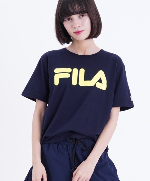 FILA/フィラ】蛍光 ロゴプリント 半袖Tシャツ（Tシャツ/カットソー 