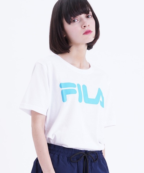 FILA(フィラ)の「【FILA/フィラ】蛍光 ロゴプリント 半袖Tシャツ(Tシャツ/カットソー・レディース・ブラック/ホワイト×ピンク/ホワイト系その他2/ブルー系その他4・M/L)」の15枚目の写真