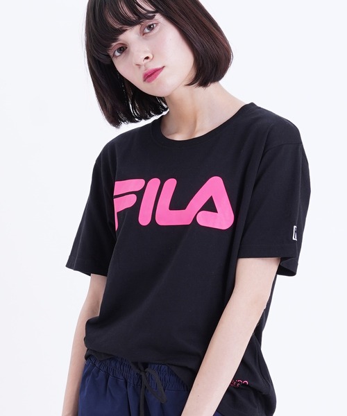 FILA(フィラ)の「【FILA/フィラ】蛍光 ロゴプリント 半袖Tシャツ(Tシャツ/カットソー・レディース・ブラック/ホワイト×ピンク/ホワイト系その他2/ブルー系その他4・M/L)」の19枚目の写真