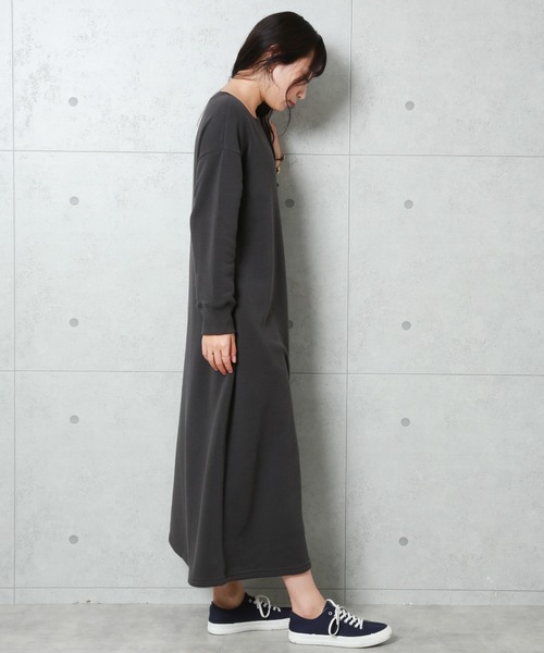 n'ee-ne（ネーネ）の「裏起毛キーネックワンピース（ワンピース・レディース・ブラック系その他/グレー系その他/ブラウン系その他/ベージュ系その他/ブラック系その他2/グレー系その他2/ブラウン系その他2/ベージュ系その他2・FREE）」の9枚目の写真