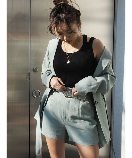 EVRIS(エヴリス)の「ハイウエストショートパンツ(その他パンツ・レディース・ブラック/ブラウン/ミント・SMALL/MEDIUM)」の11枚目の写真