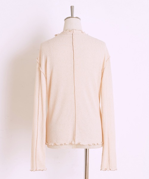 one after another NICE CLAUP（ワンアフターアナザーナイスクラップ）の「プチハイネックシアーインナー（Tシャツ/カットソー・レディース・ブラウン/グリーン/ピンクベージュ・FREE）」の14枚目の写真