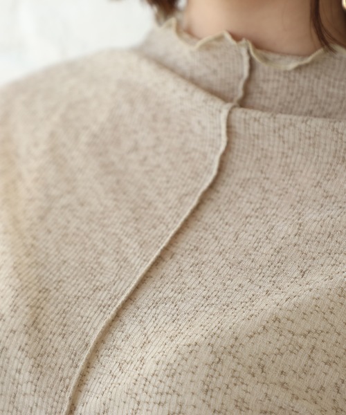 one after another NICE CLAUP（ワンアフターアナザーナイスクラップ）の「プチハイネックシアーインナー（Tシャツ/カットソー・レディース・ブラウン/グリーン/ピンクベージュ・FREE）」の12枚目の写真