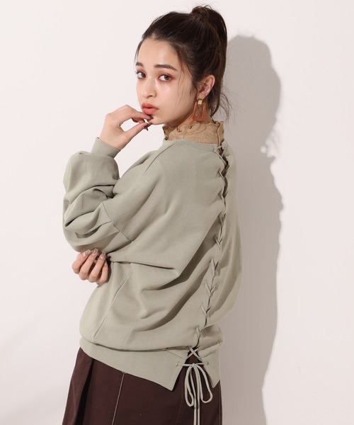 one after another NICE CLAUP（ワンアフターアナザーナイスクラップ）の「プチハイネックシアーインナー（Tシャツ/カットソー・レディース・ブラウン/グリーン/ピンクベージュ・FREE）」の18枚目の写真